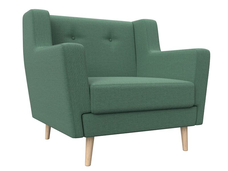 Кресло Брайтон, Рогожка, Амур 11 зеленый