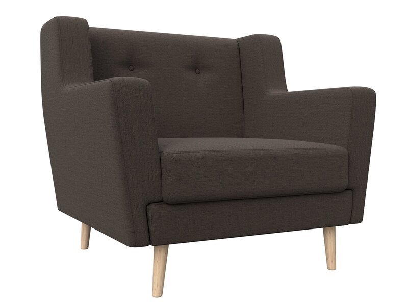 Кресло Брайтон, Рогожка, Амур 05 коричневый