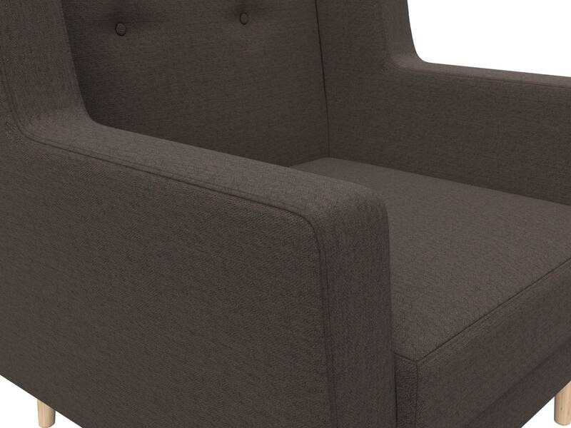 Кресло Брайтон, Рогожка, Амур 05 коричневый