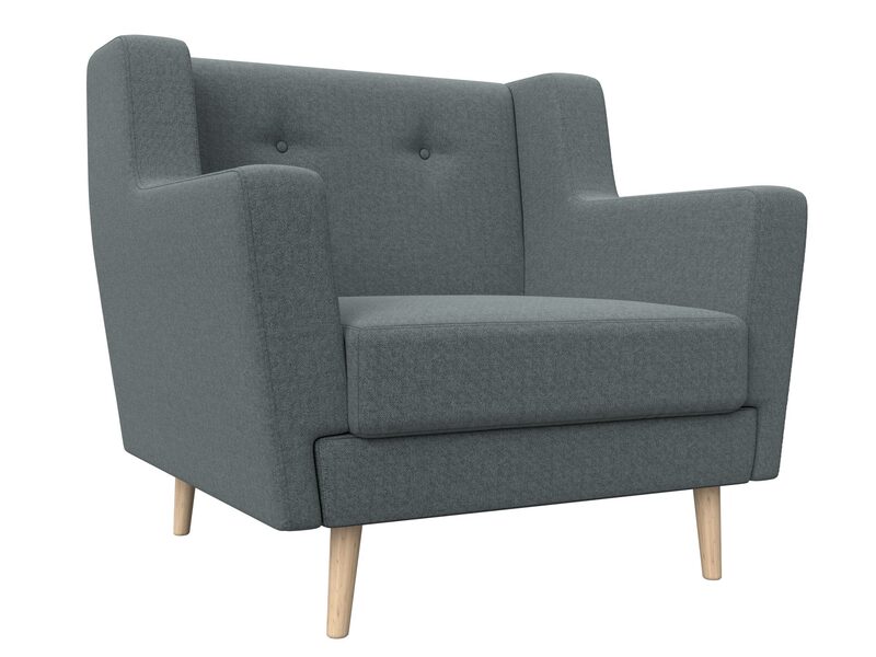 Кресло Брайтон, Рогожка, Амур 07 серый