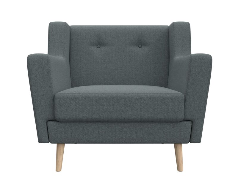 Кресло Брайтон, Рогожка, Амур 07 серый