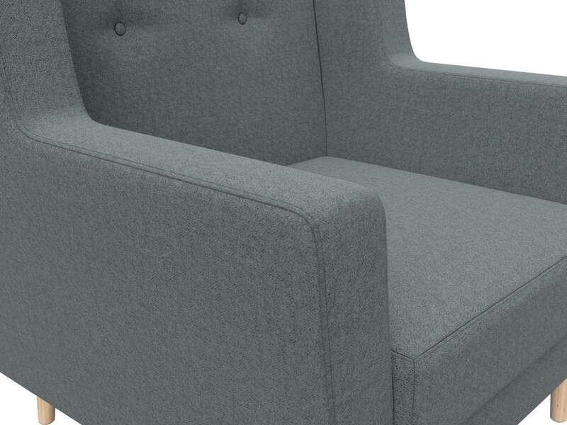 Кресло Брайтон, Рогожка, Амур 07 серый