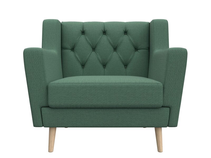 Кресло Брайтон Люкс, Рогожка, Амур 11 зеленый