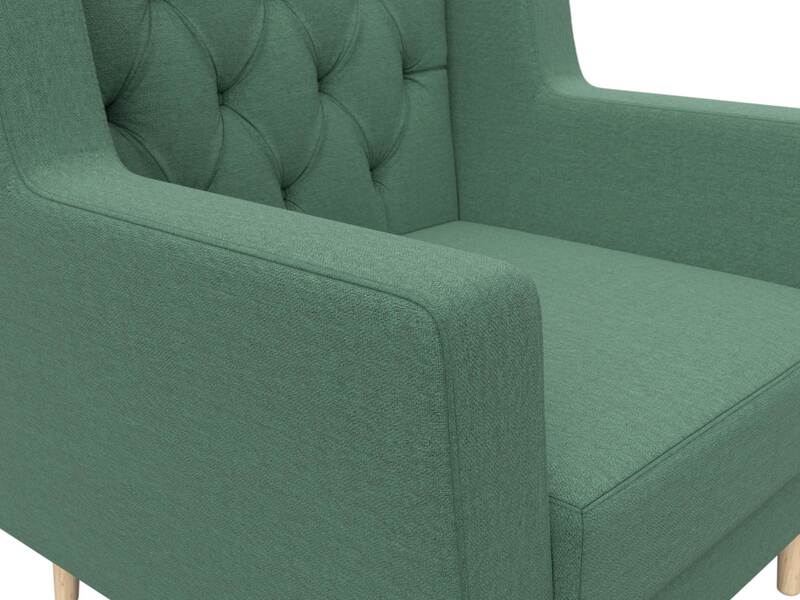 Кресло Брайтон Люкс, Рогожка, Амур 11 зеленый