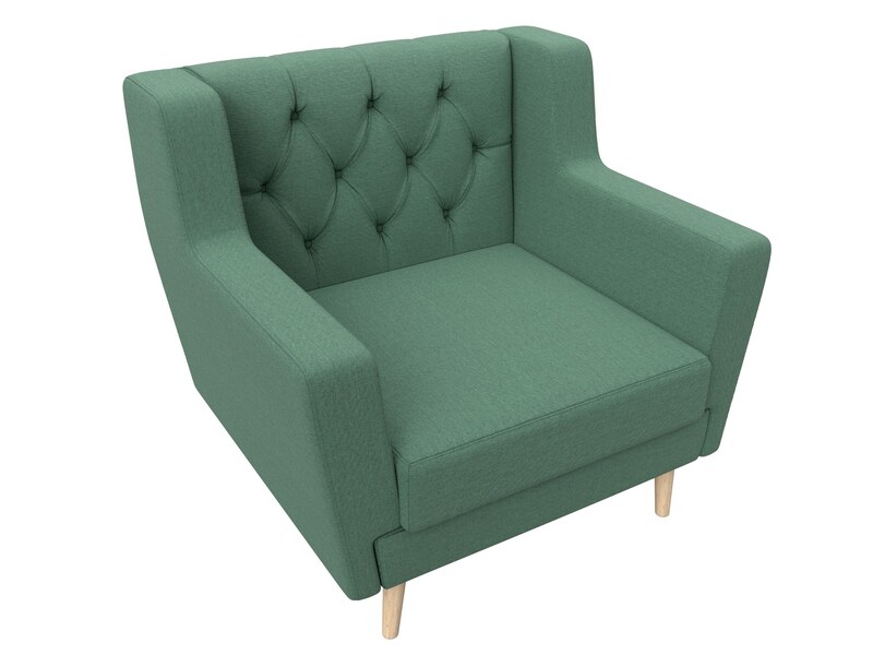 Кресло Брайтон Люкс, Рогожка, Амур 11 зеленый