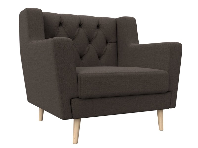 Кресло Брайтон Люкс, Рогожка, Амур 05 коричневый