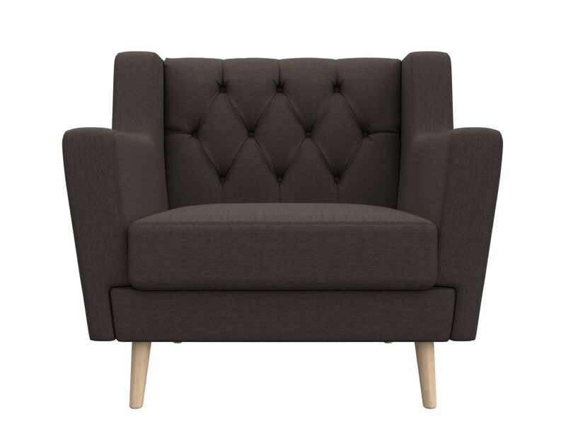 Кресло Брайтон Люкс, Рогожка, Амур 05 коричневый