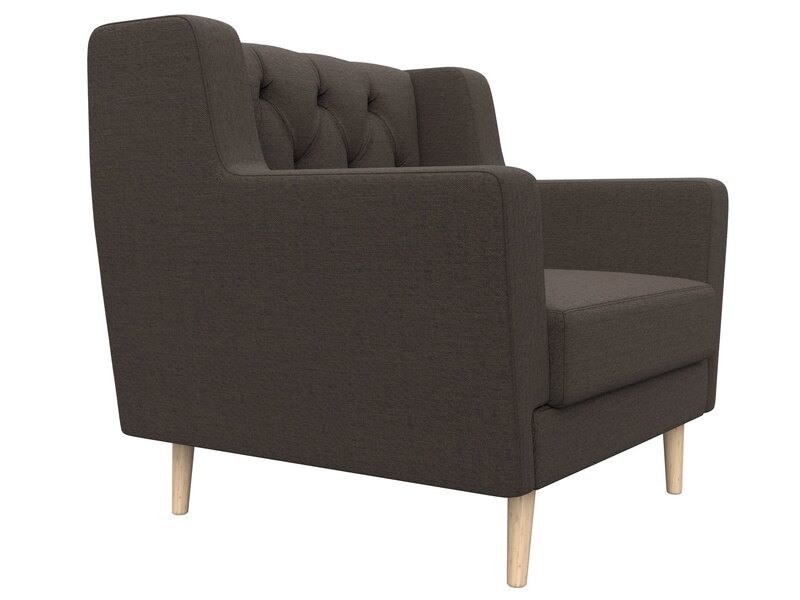 Кресло Брайтон Люкс, Рогожка, Амур 05 коричневый