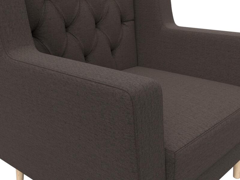 Кресло Брайтон Люкс, Рогожка, Амур 05 коричневый