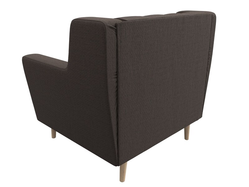 Кресло Брайтон Люкс, Рогожка, Амур 05 коричневый