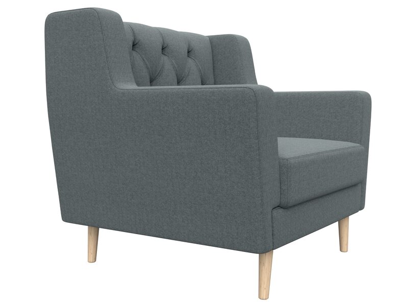 Кресло Брайтон Люкс, Рогожка, Амур 07 серый