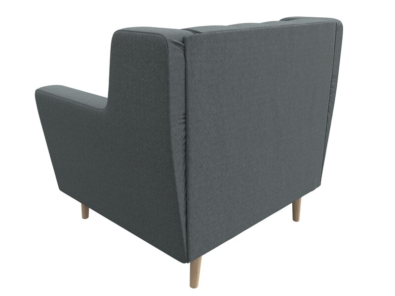 Кресло Брайтон Люкс, Рогожка, Амур 07 серый