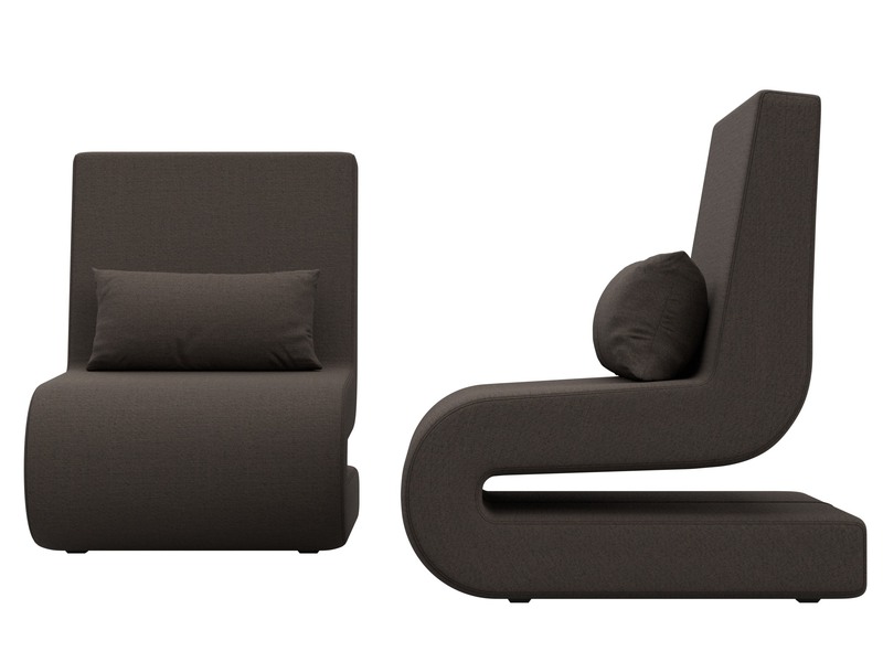 Кресло Волна (2 шт.), Рогожка, Амур 05 коричневый