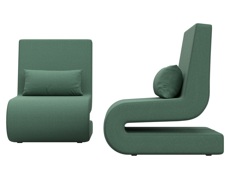 Кресло Волна (2 шт.), Рогожка, Амур 11 зеленый