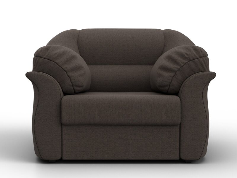 Кресло Карнелла, Рогожка, Амур 05 коричневый