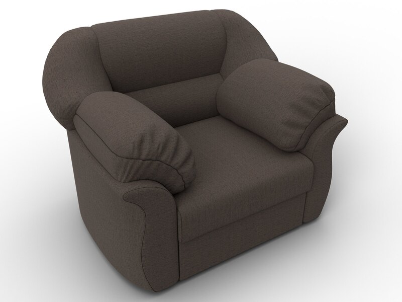 Кресло Карнелла, Рогожка, Амур 05 коричневый