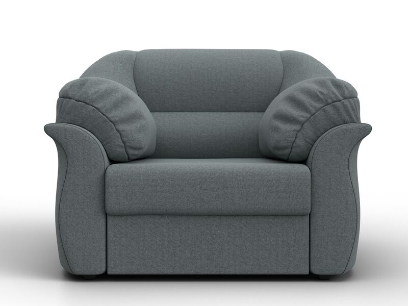 Кресло Карнелла, Рогожка, Амур 07 серый