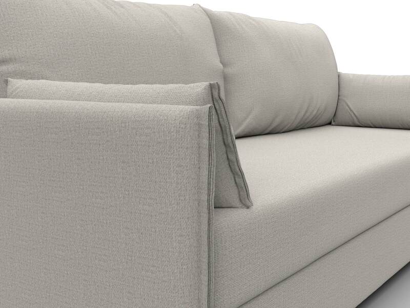 Диван прямой Сайгон, Рогожка, Амур 02 бежевый