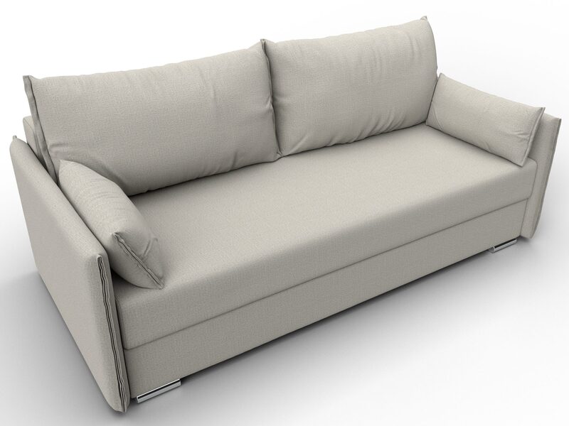 Диван прямой Сайгон, Рогожка, Амур 02 бежевый