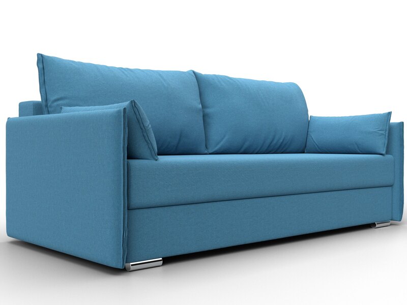 Диван прямой Сайгон, Рогожка, Амур 10 голубой