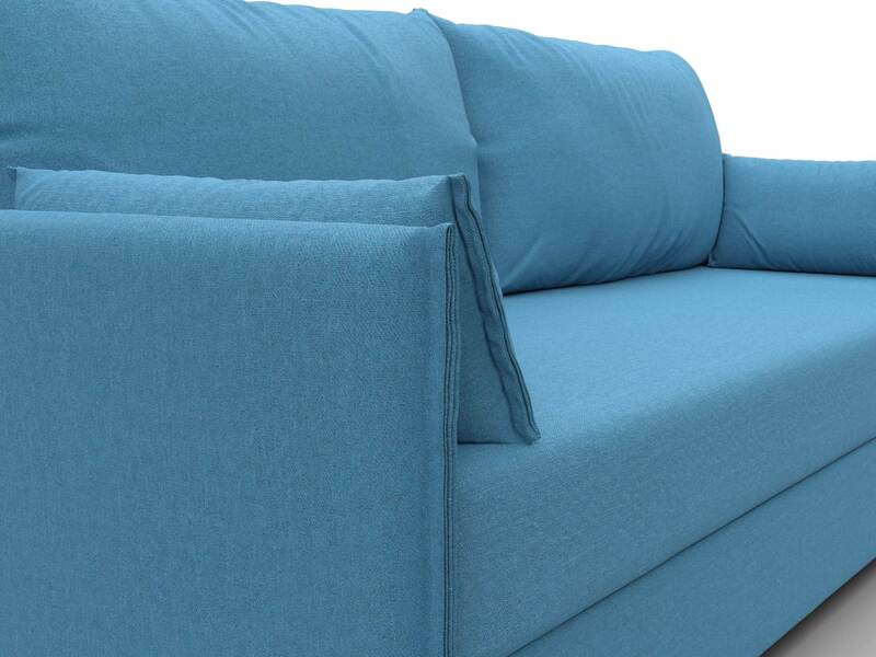 Диван прямой Сайгон, Рогожка, Амур 10 голубой