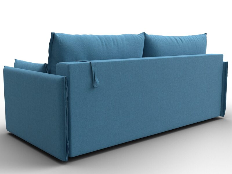 Диван прямой Сайгон, Рогожка, Амур 10 голубой