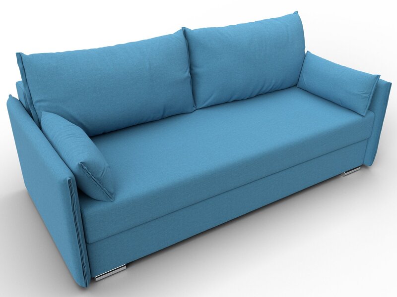 Диван прямой Сайгон, Рогожка, Амур 10 голубой