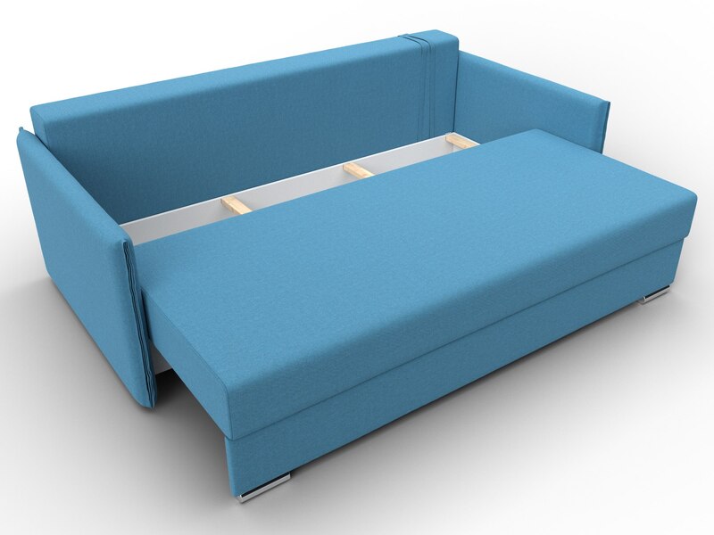 Диван прямой Сайгон, Рогожка, Амур 10 голубой