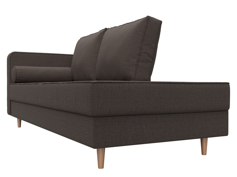 Кушетка Прайм левая, Рогожка, Амур 05 коричневый