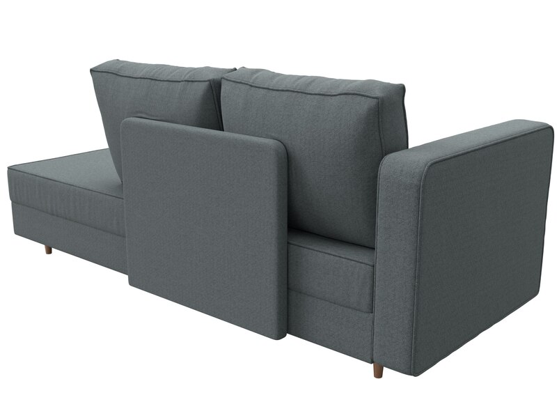 Кушетка Прайм левая, Рогожка, Амур 07 серый