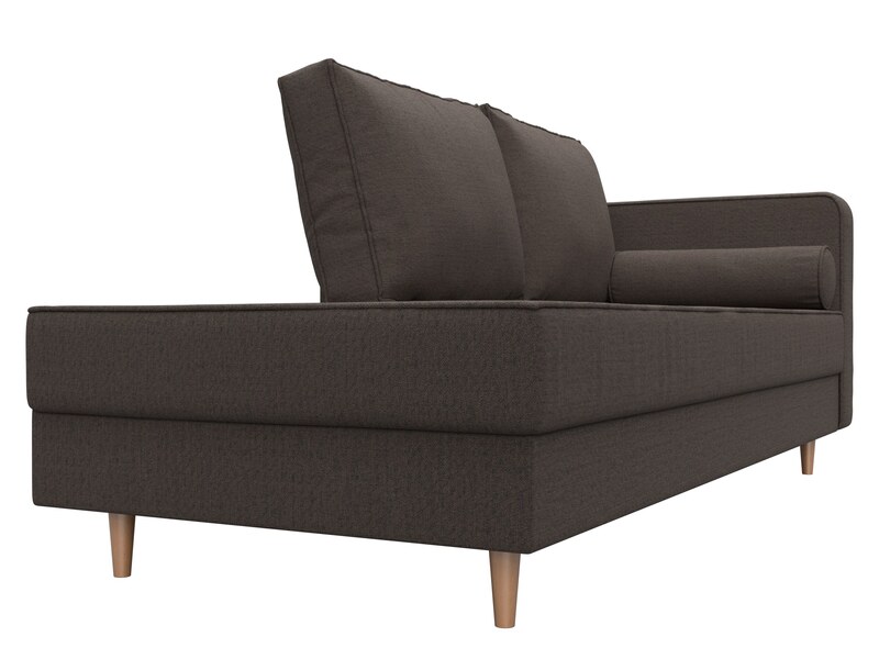 Кушетка Прайм правая, Рогожка, Амур 05 коричневый