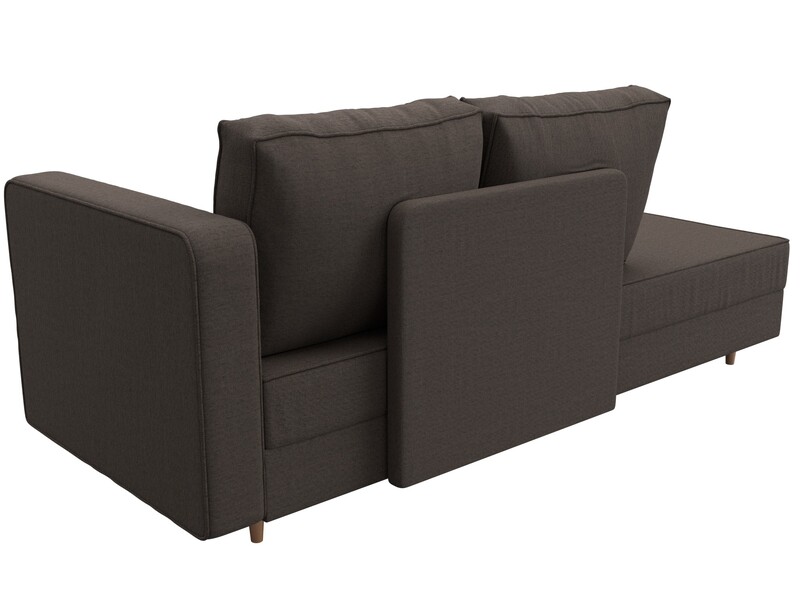 Кушетка Прайм правая, Рогожка, Амур 05 коричневый