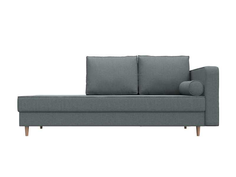 Кушетка Прайм правая, Рогожка, Амур 07 серый