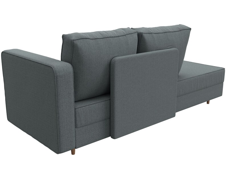 Кушетка Прайм правая, Рогожка, Амур 07 серый