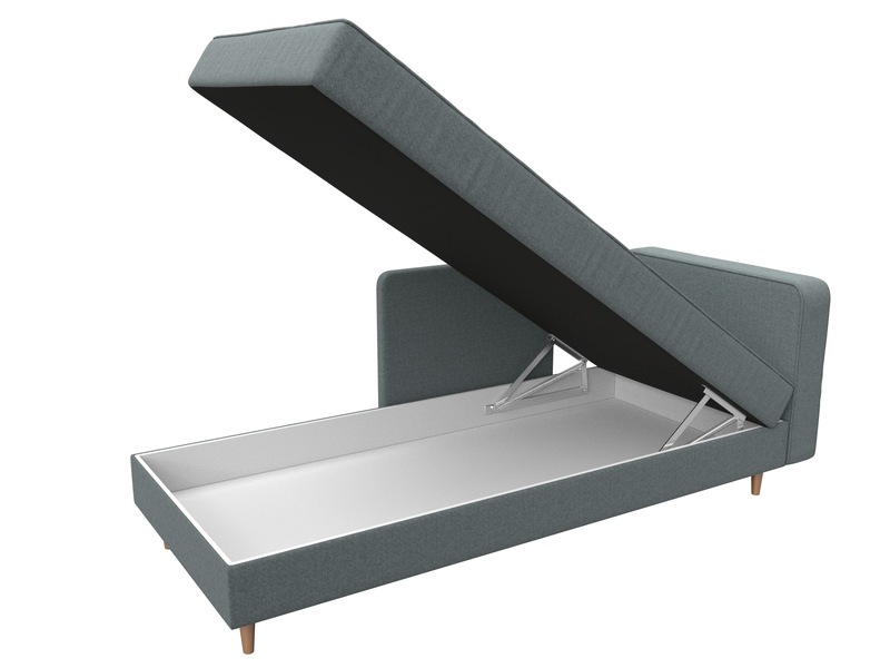 Кушетка Прайм правая, Рогожка, Амур 07 серый