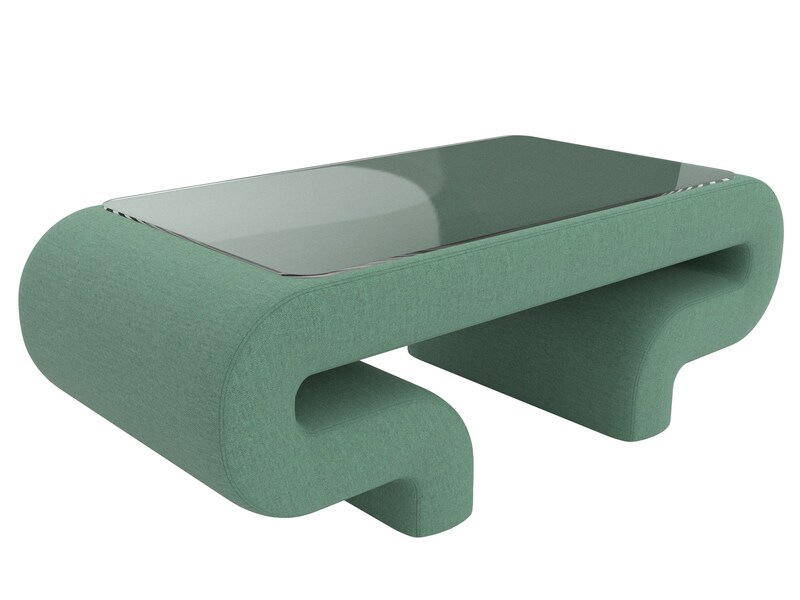 Стол Волна, Рогожка, Амур 11 зеленый