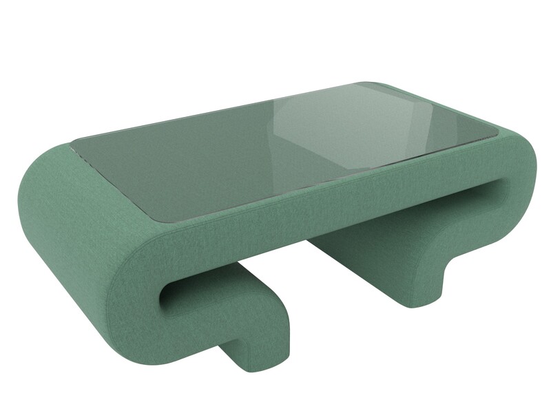 Стол Волна, Рогожка, Амур 11 зеленый