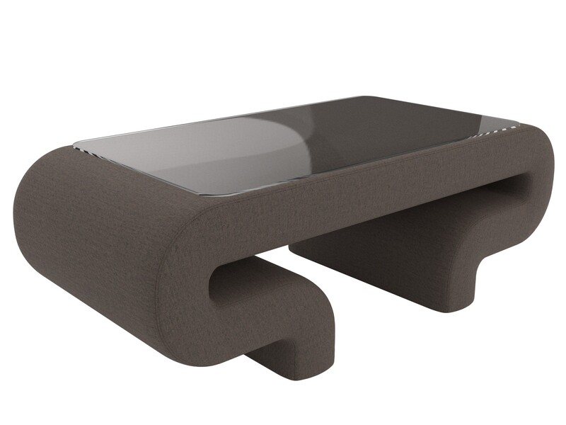 Стол Волна, Рогожка, Амур 05 коричневый