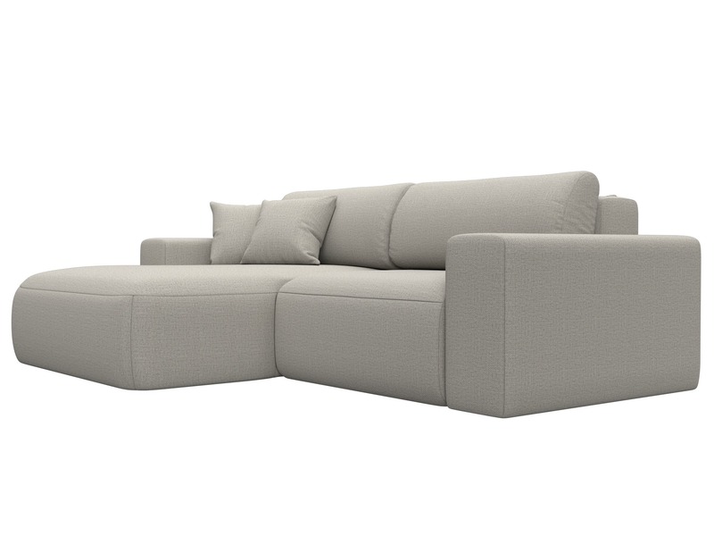 Диван угловой Лига-036 НПБ Классик левый угол, Рогожка, Амур 02 бежевый