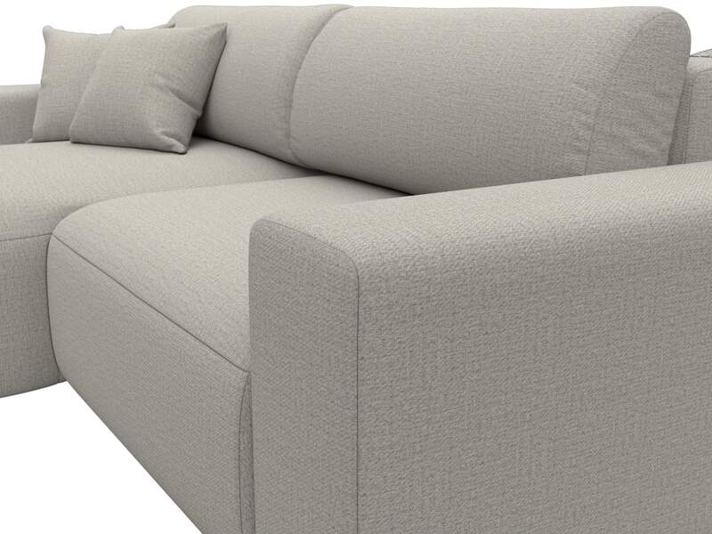 Диван угловой Лига-036 НПБ Классик левый угол, Рогожка, Амур 02 бежевый