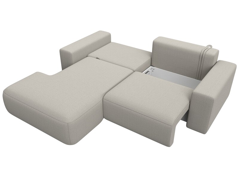 Диван угловой Лига-036 НПБ Классик левый угол, Рогожка, Амур 02 бежевый