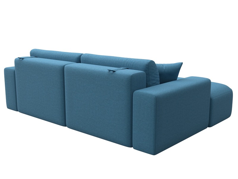 Диван угловой Лига-036 НПБ Классик левый угол, Рогожка, Амур 10 голубой