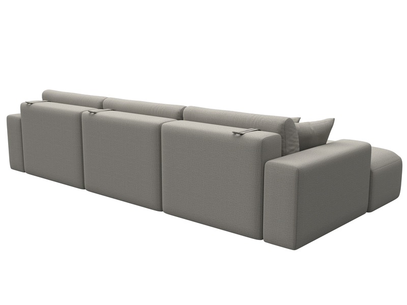 Диван угловой Лига-036 НПБ Классик Лонг левый угол, Рогожка, Амур 02 бежевый