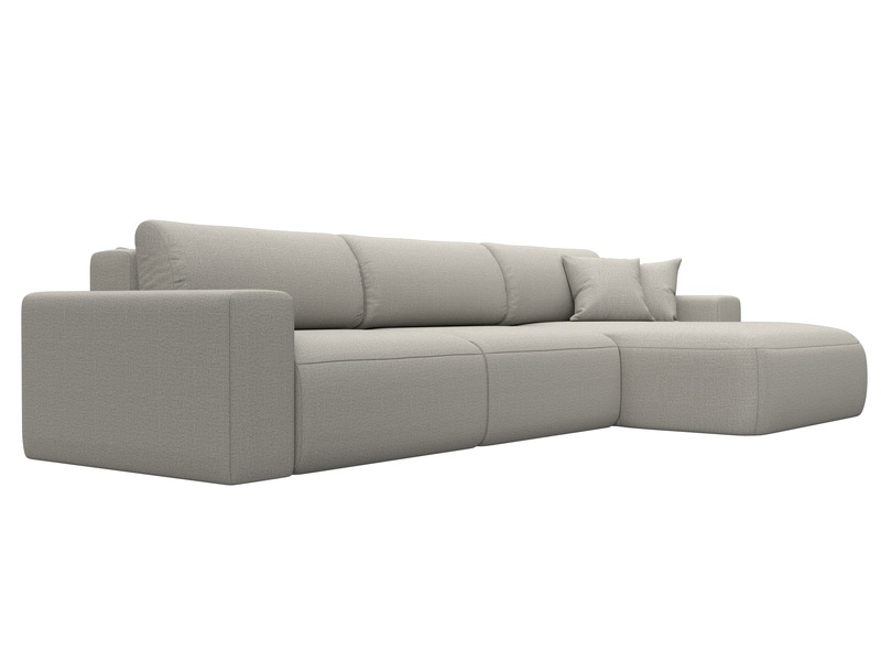 Диван угловой Лига-036 НПБ Классик Лонг правый угол, Рогожка, Амур 02 бежевый