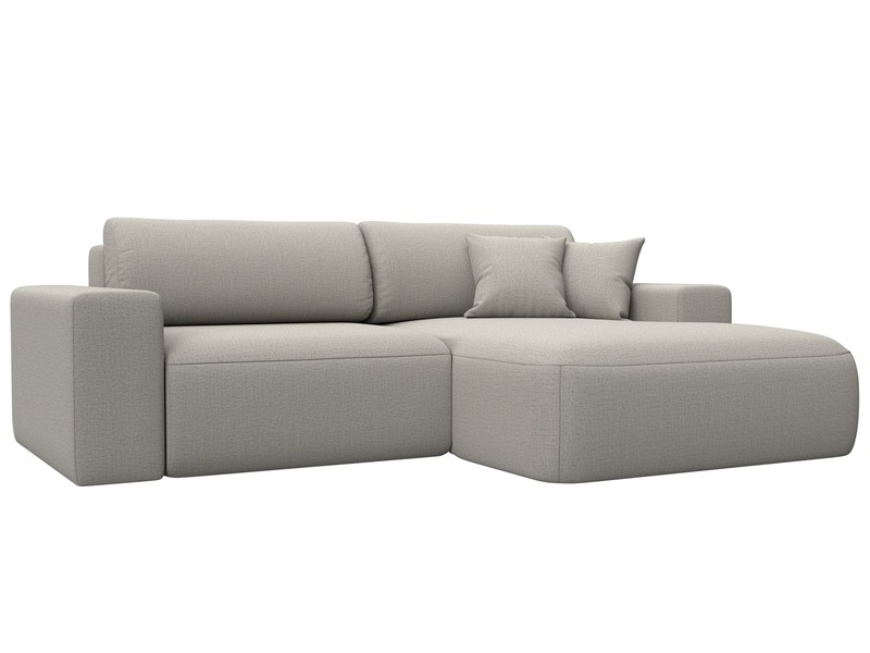 Диван угловой Лига-036 НПБ Классик правый угол, Рогожка, Амур 02 бежевый