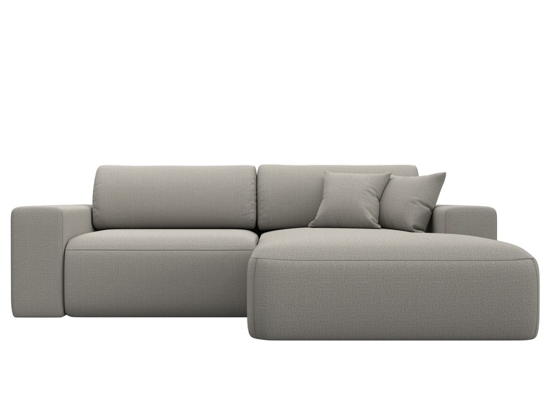 Диван угловой Лига-036 НПБ Классик правый угол, Рогожка, Амур 02 бежевый