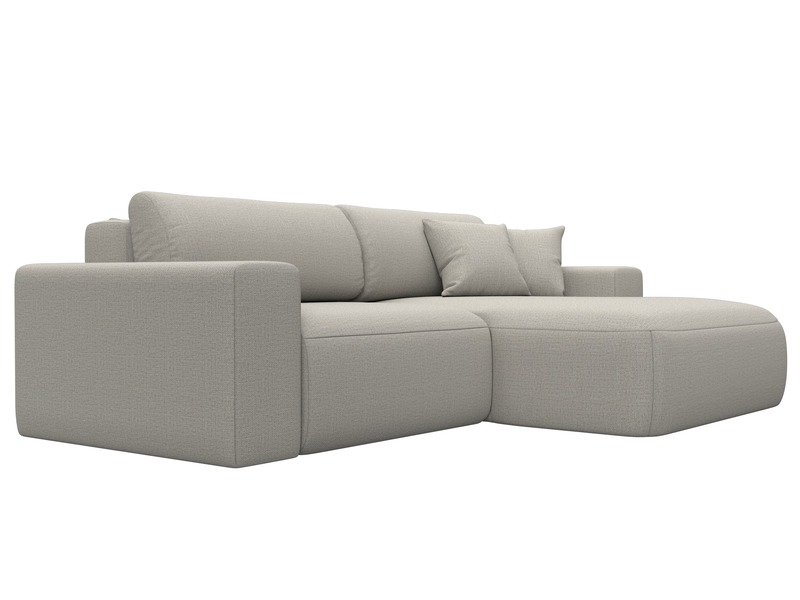 Диван угловой Лига-036 НПБ Классик правый угол, Рогожка, Амур 02 бежевый