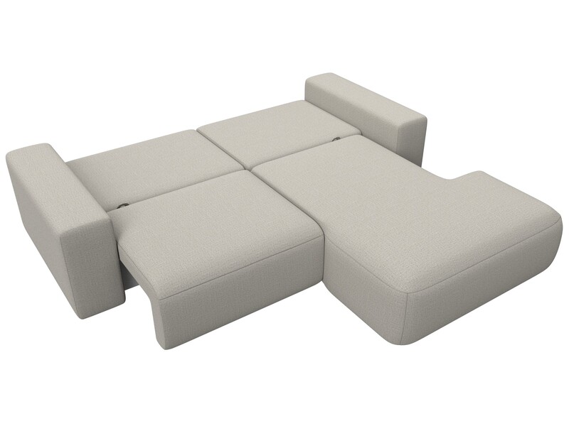 Диван угловой Лига-036 НПБ Классик правый угол, Рогожка, Амур 02 бежевый