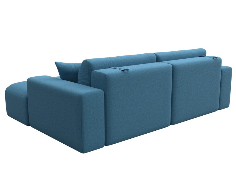 Диван угловой Лига-036 НПБ Классик правый угол, Рогожка, Амур 10 голубой