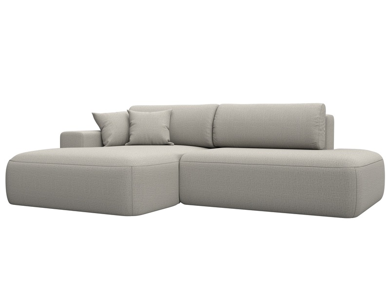 Диван угловой Лига-036 НПБ Модерн левый угол, Рогожка, Амур 02 бежевый